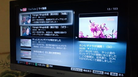 テレビで