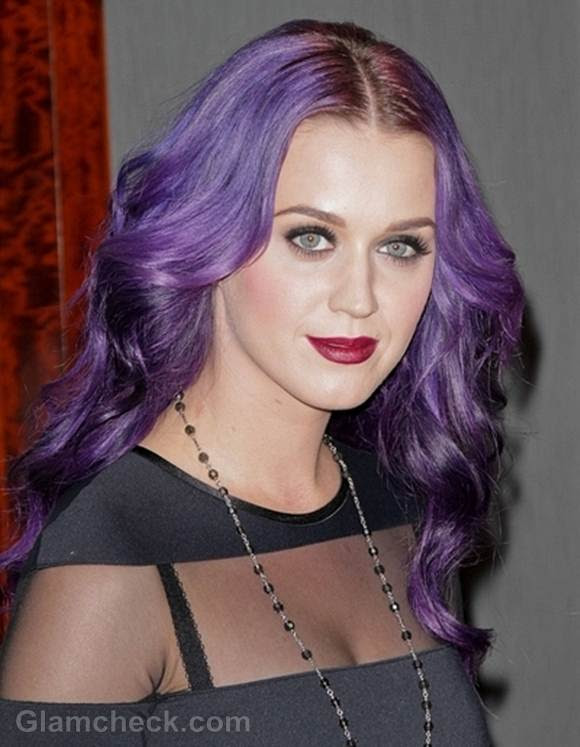 Katy Perry gets her Spring on with Purple Hair Color