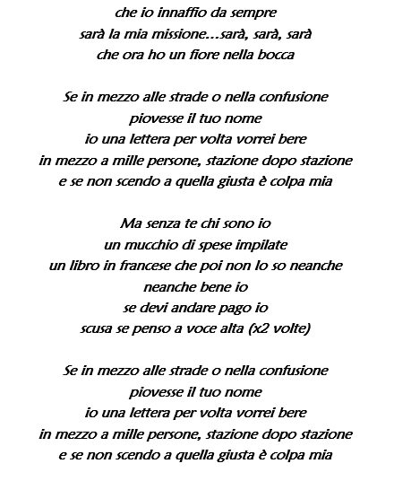 Se piovesse il tuo nome di Elisa, testo e significato: il ...