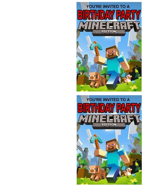 minecraft birthday card esourceenginecom minecraft downloads