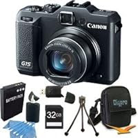 Canon Powershot G15 12 MP High-Performance Digital Camera 32GB Bundle