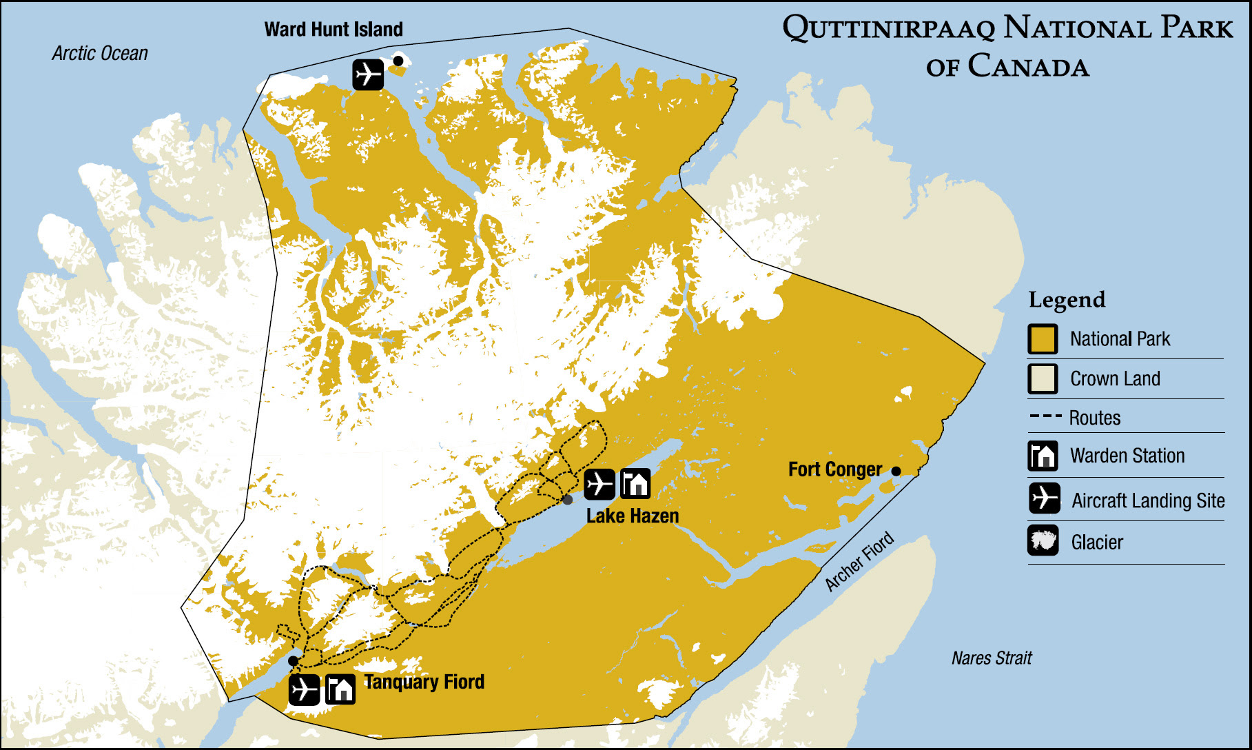 Quttinirpaaq National Park Map Quttinirpaaq National Park map   Hazen Camp Canada • mappery