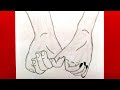 [コンプリート！] holding hands boy and girl drawing sketch 120653