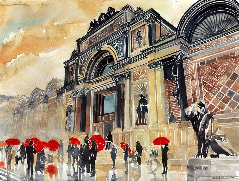 New Architectural Watercolors by Maja Wronska watercolor painting illustration architecture 