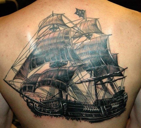 28 Outstanding Pirate Ship Tattoos and Meanings  Pirate 