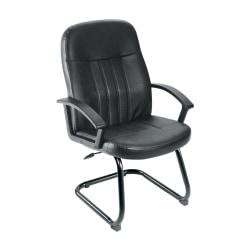 Boss Budget Leather Guest Chair, Black