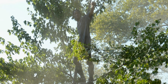 Watch Travis Scott Perform in a Tree, Hang Out With Bill Clinton at Made in America Festival