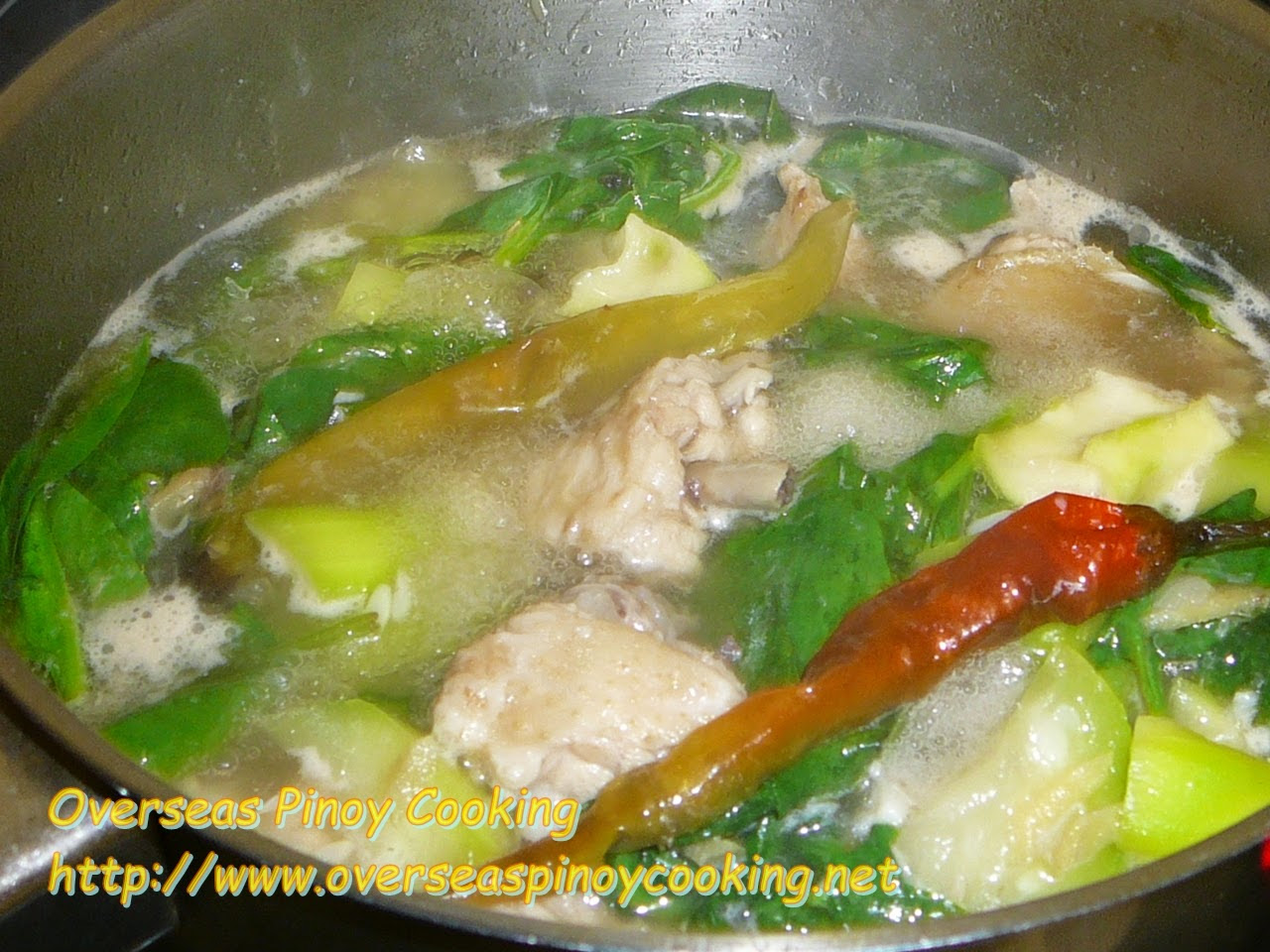 Tinolang Manok sa Upo - Cooking Procedure