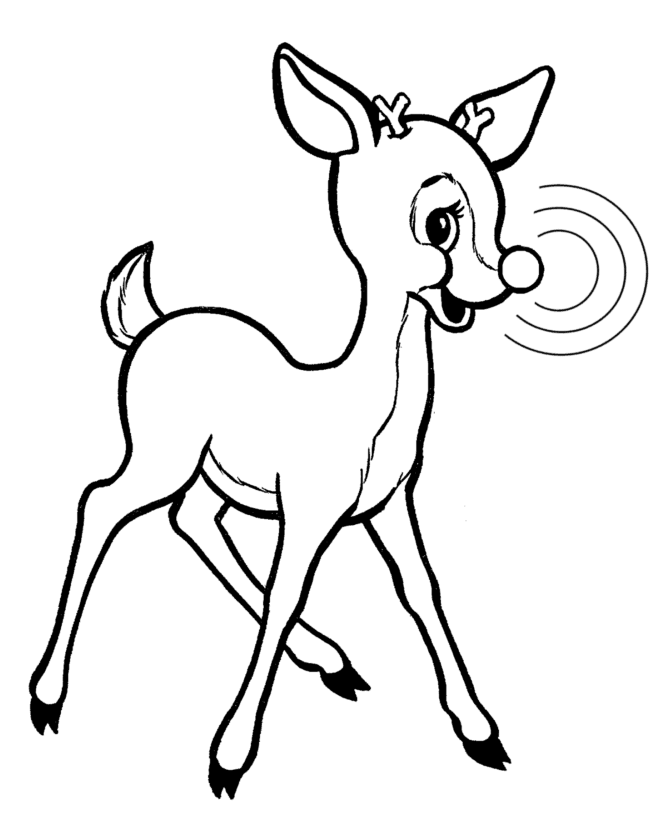 Cute Rudolph Coloring Pages