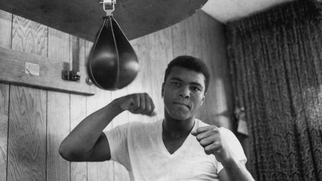 Muhammad Ali training in his gym in 1965