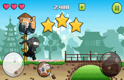 Screenshots of the Audio Ninja game for iPhone, iPad or iPod.