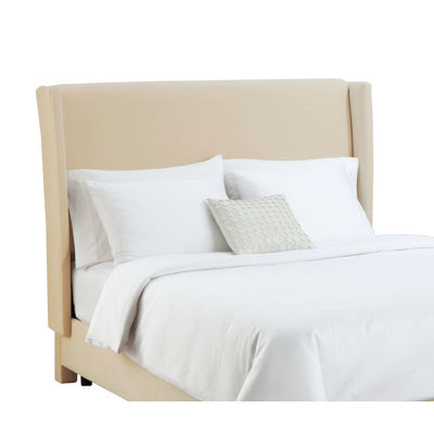 Upholstered Wingback Headboard Size: Full, Color: Buckwheat