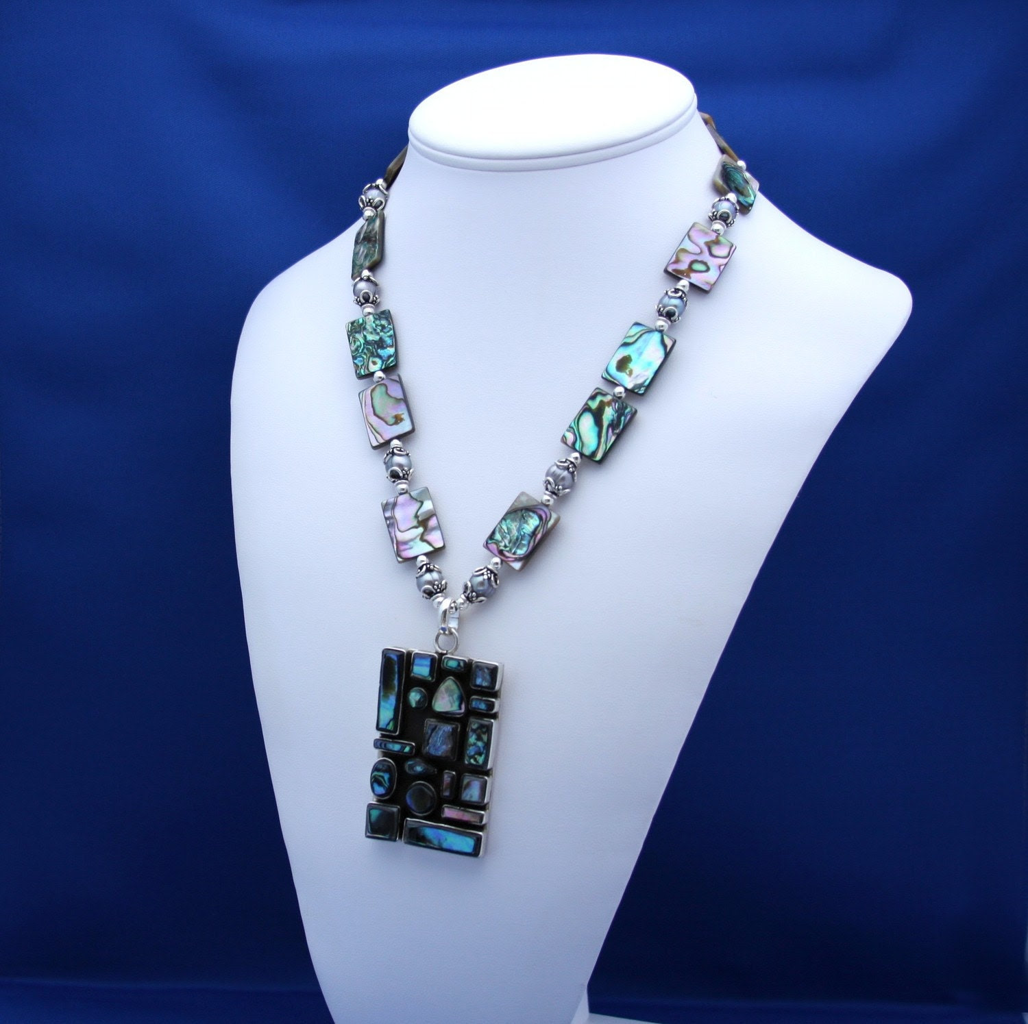 Abalone and Pearl Necklace-Abalone Dreams
