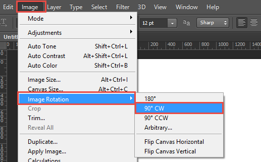 Cara Memutar Canvas Portrait menjadi Landscape di Photoshop