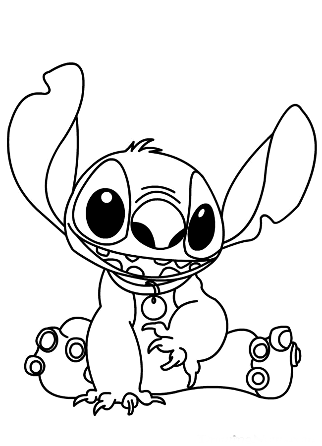 Stitch Coloring Page - Coloring Home