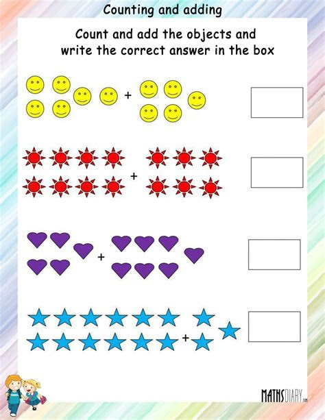  addition nursery math worksheets