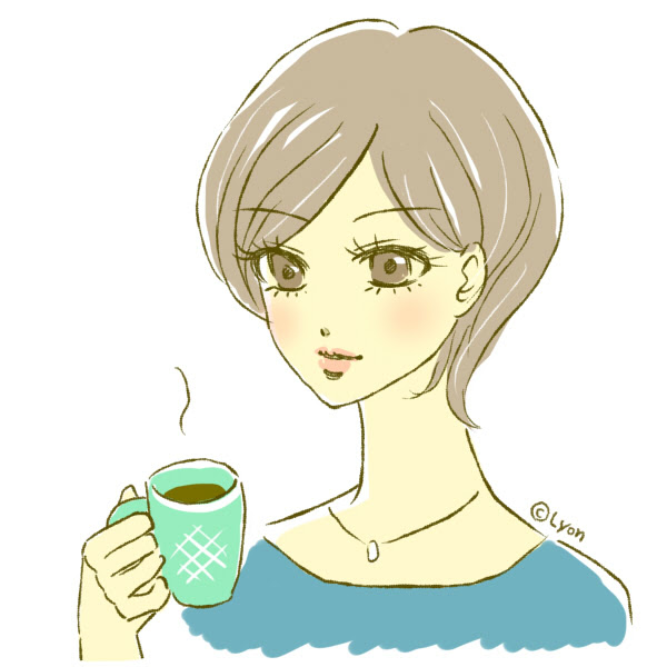 飲み物を飲む女性のイラスト 無料の女性イラスト配布 Girl S Illust Web ガールズイラストウェブ