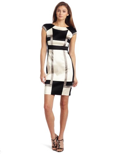Deals Jax Women's Satin Colorblock Dress Deals Jax Women's Satin Colorblock Dress