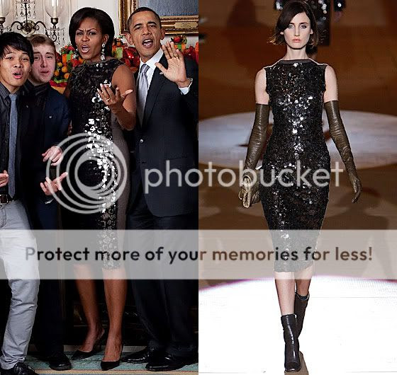 Michelle Obama in Marc Jacobs for the First Time