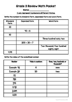  grade 3 end of year math review by lindsay marcaccio tpt