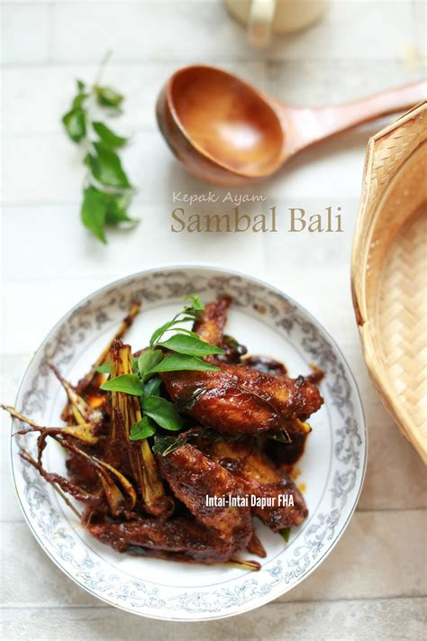 kepak ayam sambal bali yummy sedap fha selemak santan
