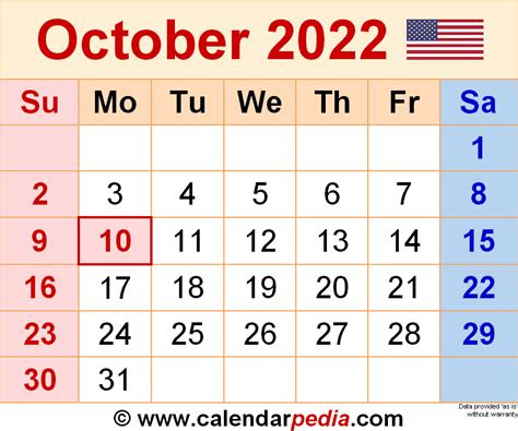 With the new year quickly approaching, now is the time to start planning for 2023. october 2022 calendar templates for word excel and pdf