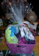 Left side of basket.