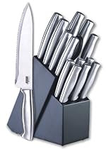 Cook N Home 15-Piece Stainless-Steel Cutlery Set with Storage Block
