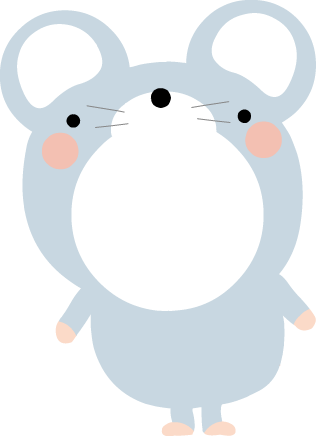 ねずみのイラスト 無料イラストフリー素材 可愛いネズミ2