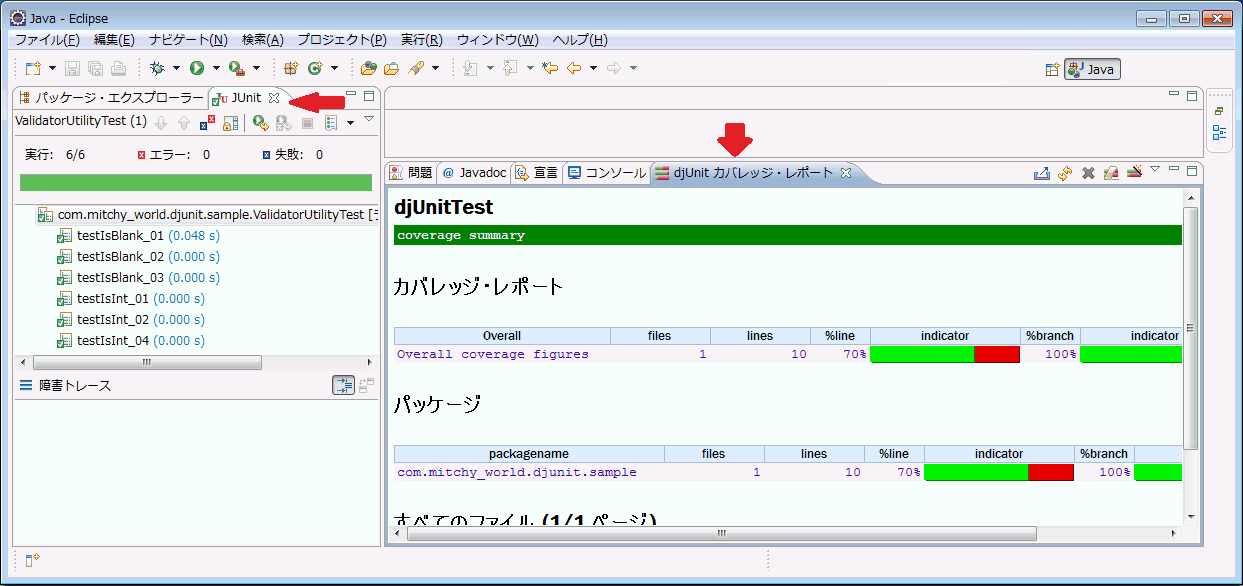 Djunitの概要 利用方法 カバレッジ テスト みっちーわーるど