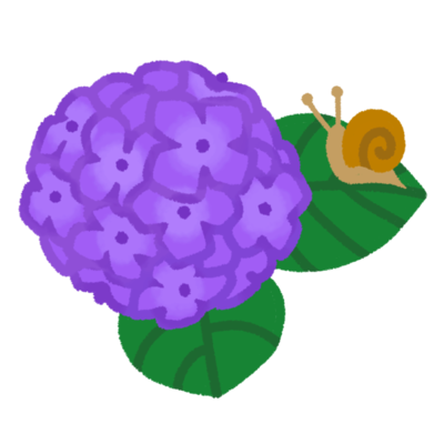 あじさい 紫 の無料素材 イラスト沖縄 おきなわ