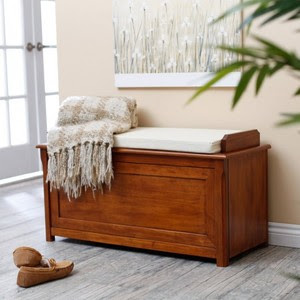 Cedar Storage Bench Home Wood Entryway Living Room Bedroom ...
