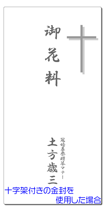 キリスト教式の葬儀 弔事での水引 不祝儀袋 表書きマナー