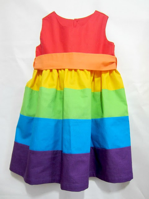 rainbow party frocks detail