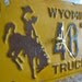 Vintage Wyoming License plate clock