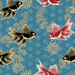 金魚文様 の解説と壁紙 背景用のパターンgif素材 粋屋 日本の伝統文様と伝統色
