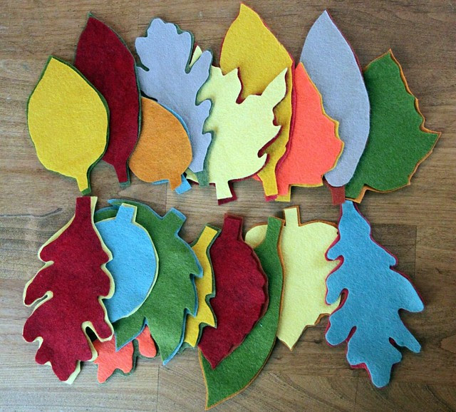 Layered Felt Leaves