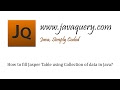 How to fill Jasper Table using Collection of data using Java?