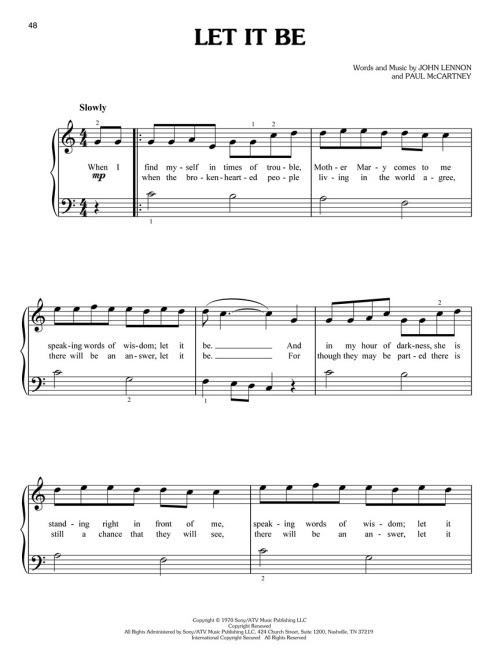 Simple Songs - The Easiest Easy Piano Songs : Easy Piano : # 142041