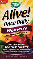 Black Friday Nature's Way Alive Once Daily Women's Multi Ultra Potency, Tablets, 60-Count Deals
