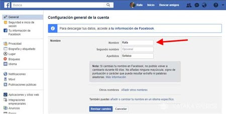 Como cambiar mi nombre en Facebook - Cr nicas Geek