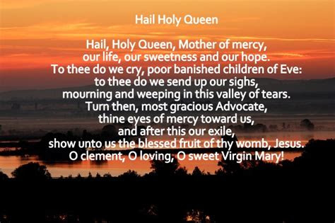 catholic prayers hail holy queen