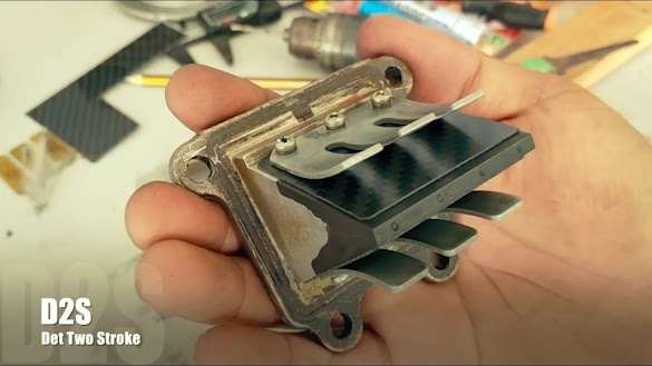 Reed Valve Modification : RD Reed valve modification : You must be certain not to ding or gauge the reed pedal seating surface when modifying the cage.