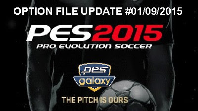 PES 2015 UPDATE Option File Pesgalaxy 4.50 #01/09/2015