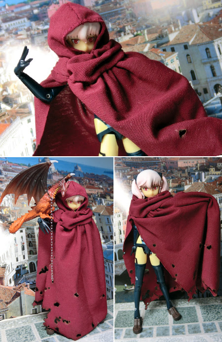 神姫に服を着てもらうブログ ぼろぼろマント 赤