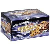 Pure Protein High Protein Bar, Chewy Chocolate Chip, 6 Bars, 1.76 Ounces (Pack of 2)