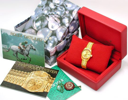 Foto 5, ROLEX DATEJUST DA GOLD DIAMANTZIFFERBLATT GEPRÜFT NEUZ., U1096