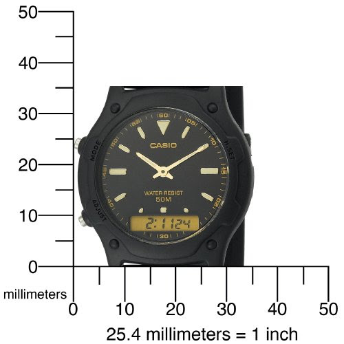 Casio Men's AW49HE-1AV Ana-Digi Dual Time Watch