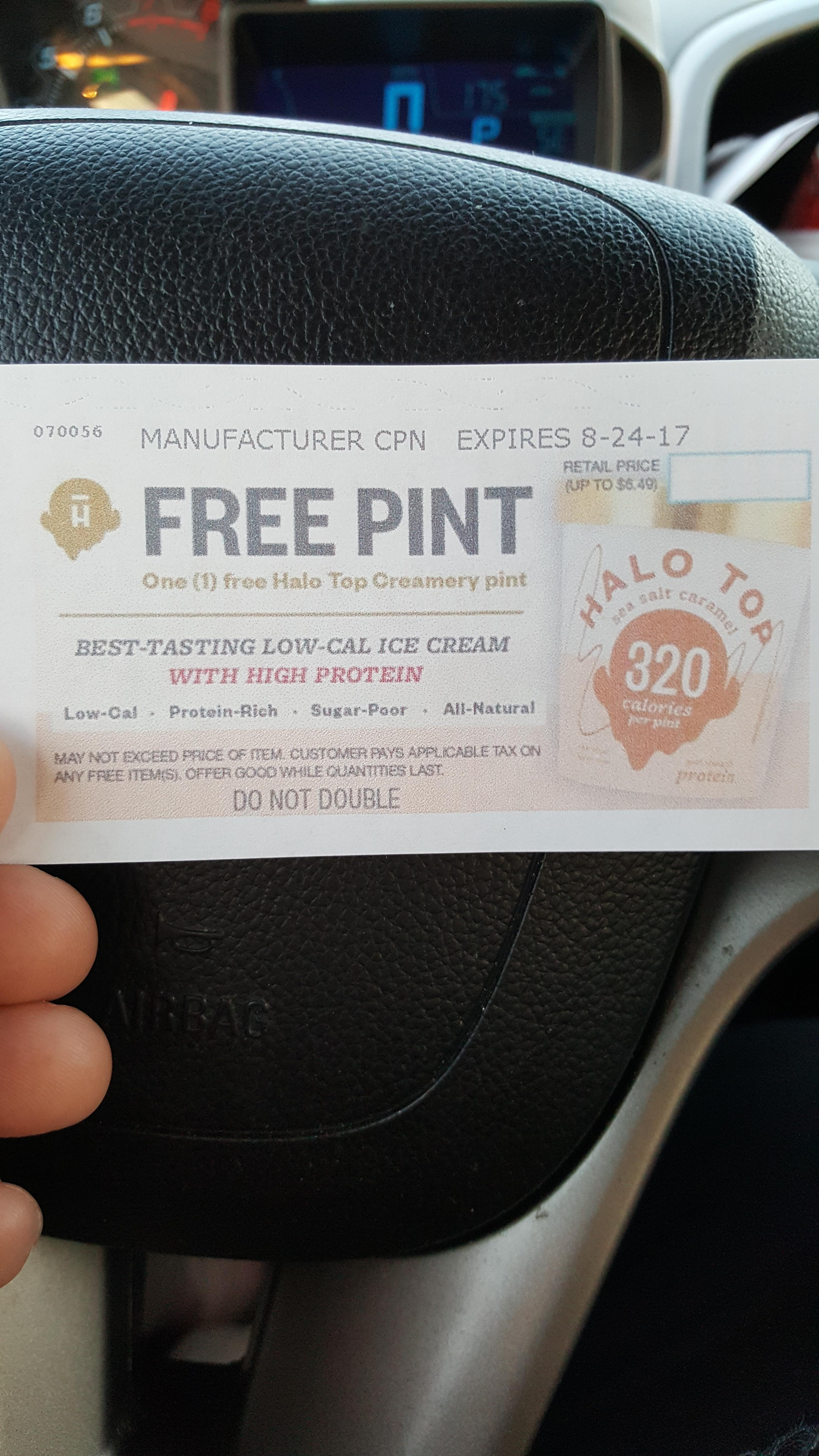 Got a free halo top coupon! : r/1200isjerky