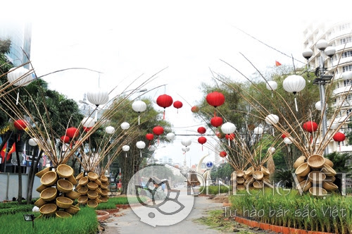 den long tet 16 Đèn lồng trang trí Tết